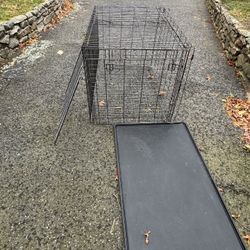 XL Metal Dog Crate with Bottom