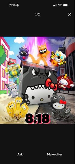 Godzilla x hello kitty
