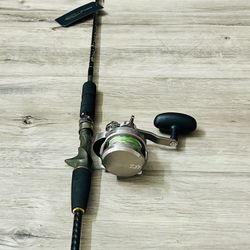 Daiwa Saltiga LD10H reel and Slow pitch jigging Rollfish 6’6” fishing rod and reel combo. $550