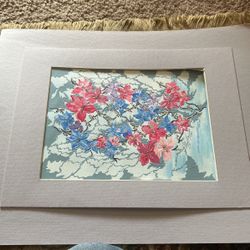 Signed Flower Painting 