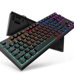 Gaming Mechanical Keyboard Wired Colorful LED Black