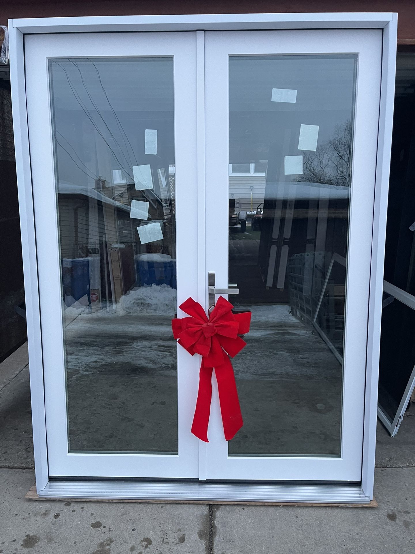 New Double Door Fiberglass Size W59.1/2 H79.1/2 Right Hand Inswing Open First $850 Or Patio Door New