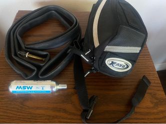 RavX Wedge Saddle Bag; Compressed Air Cartridge & Tire