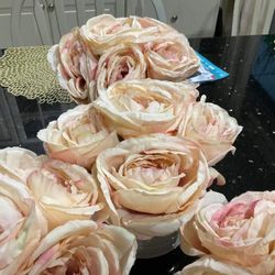 Light Pink Peony And White Vase Wedding / Shower/ Party  Centerpiece 