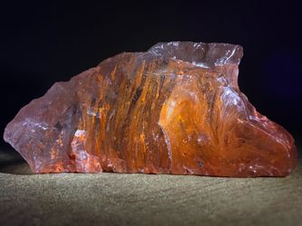 Vintage 12oz Cadmium Orange Swirl Slag Glass Cullet