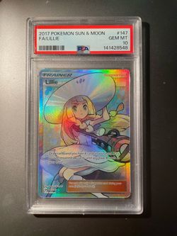 PSA 10 Lillie Full Art Pokemon Sun & Moon #147