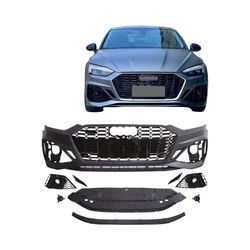 New RS5 Style For 2021 2022 2023 Audi A5 Facelift Front Bumper Body Kit +Grille