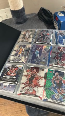 Basketball cards and binder