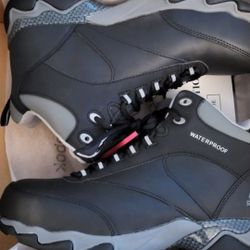Steel Toe Shoes Reebok Waterproof, Reflectors, Very Comfortable Two Pairs 10.5 Wide  & 10 Wide New 