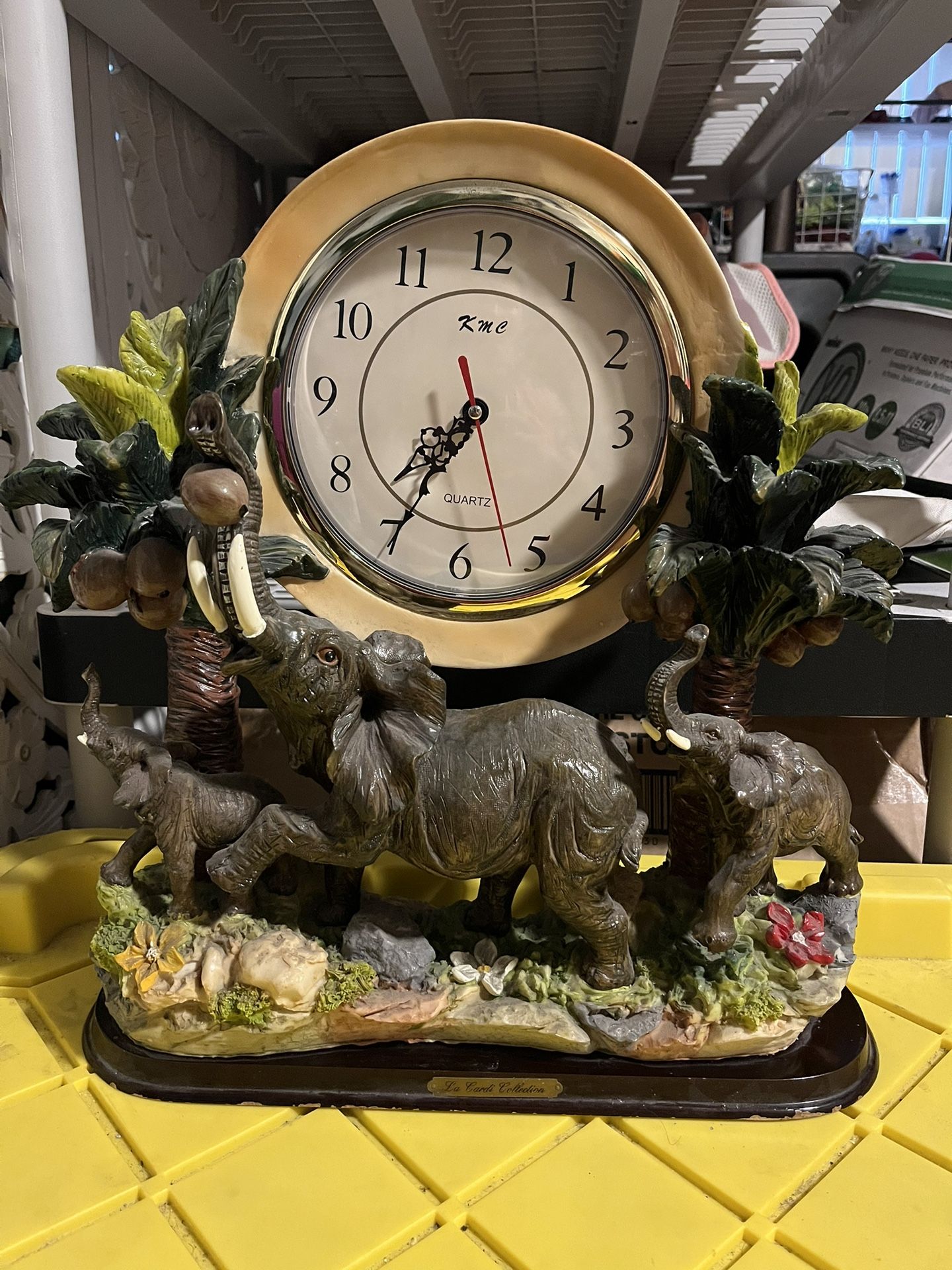 Vintage La Cardi Collection Elephant Clock
