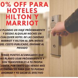 30% OFF FOR NIGHTS AT HILTON OR MARRIOT