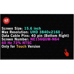 LCD Replacement for BOE07D9 NE156QUM-N64 NE156QUM N64 Touch Screen