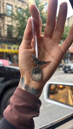 Tiffany’s bird on a rock