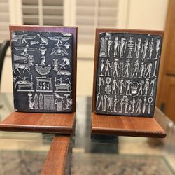 Vintage Egyptian Revival Bookends – Heavy Decorative Pair