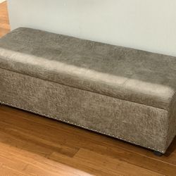 Rectangle Storage Ottoman - Faux Leather