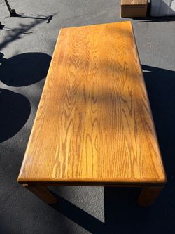 Solid oak coffee table