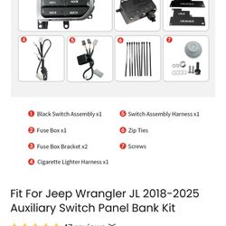 Lasfit LO-JPS01 Black Auxiliary Switch Panel Bank Kit (Kit A)