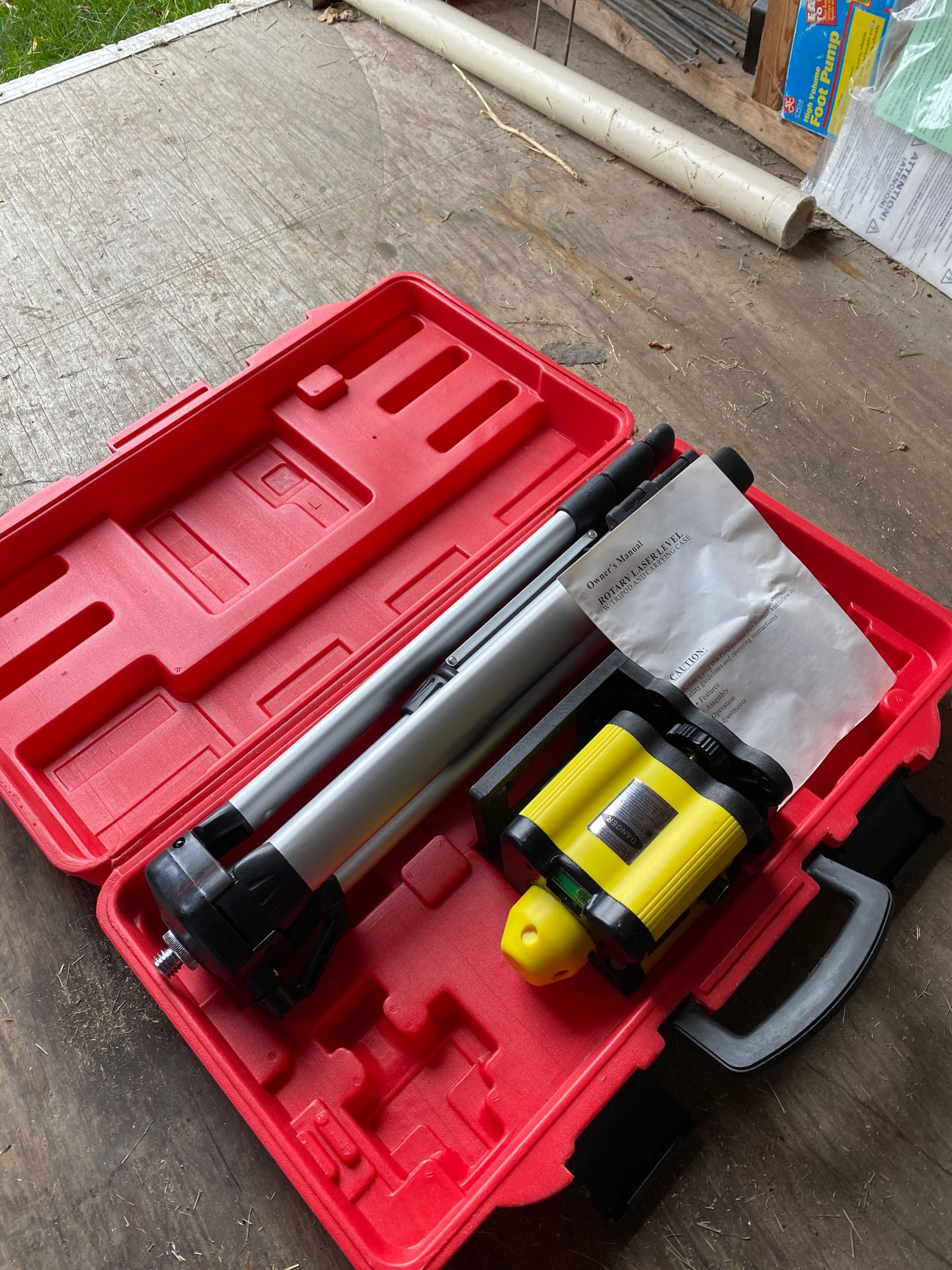 Handy Toughest Rotary Laser Level w/tripod and carrying case