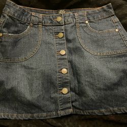 Hype Button Front  Denim skirt 