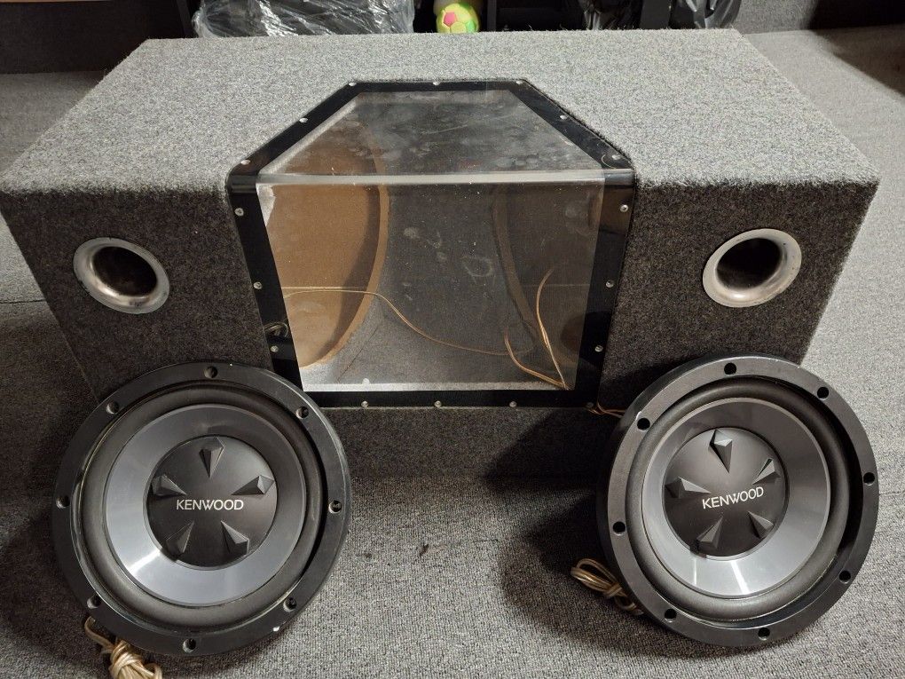 Kenwood Speakers 12",SPL Amplifier Already Installed In The Speaker Box,everything For $200