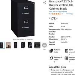 Large File Cabinet 2 Drawer