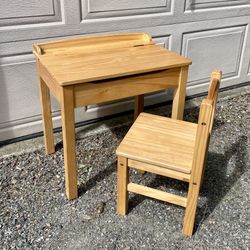 Kids Solid Wood Table and Chair Set