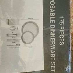 Disposable Dinnerware 175 Pcs