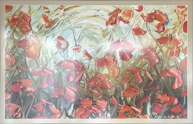 Large Custom-Framed Floral Art Print – 42” x 30”