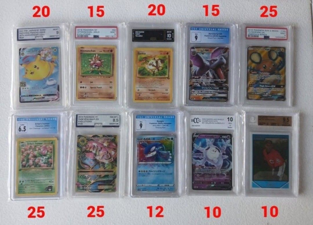 Graded Pokemon Cards (Open To Offers For The Lot)