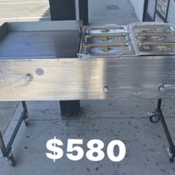 Taco Cart/ Catering Cart/ Steamers And Griddle/ Plancha Grandes Con Steamer