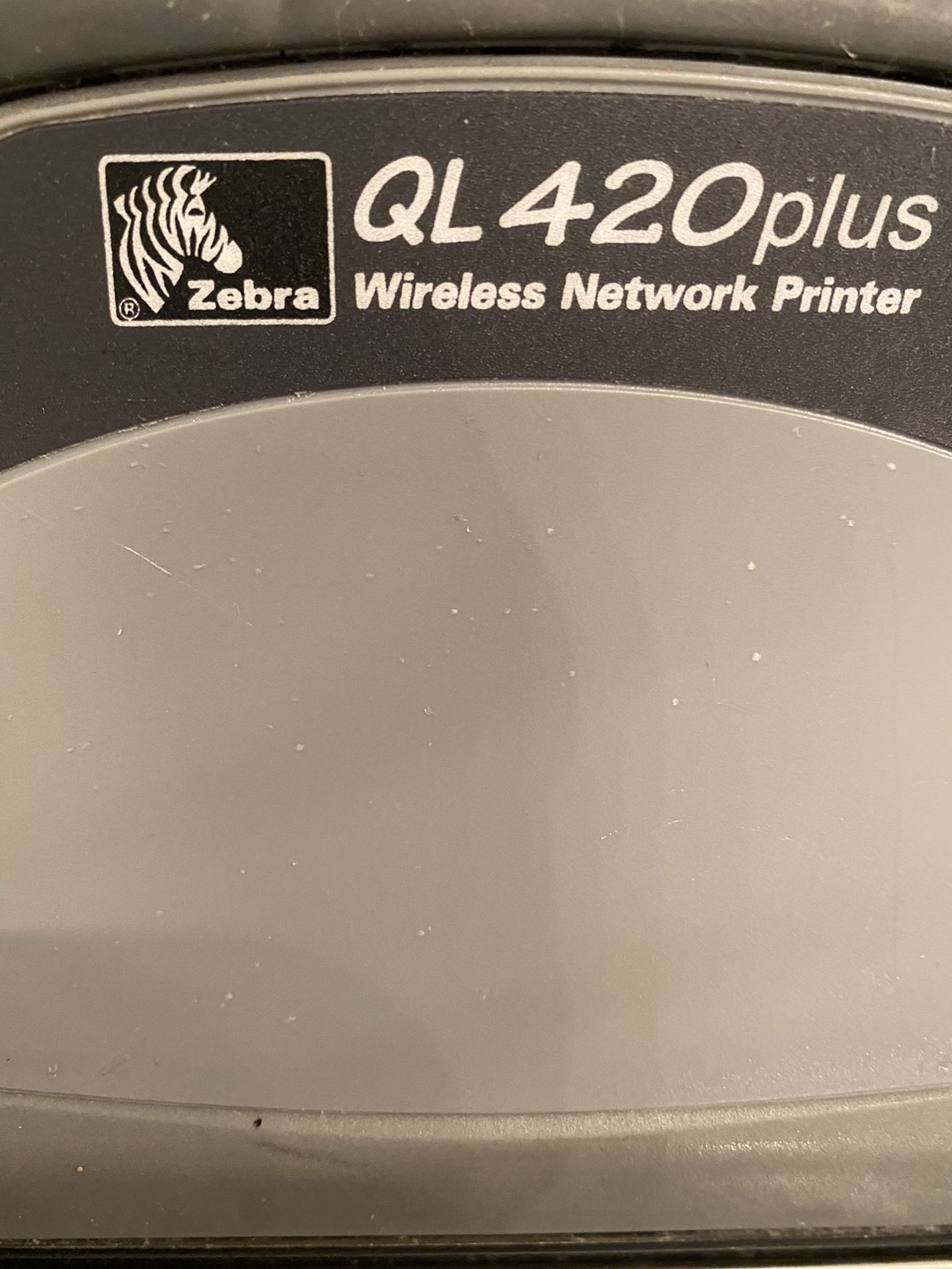 Zebra QL420+ Q4D LUGA0000 00 Mobile Thermal Printer,Transfer pack & Power Supply.