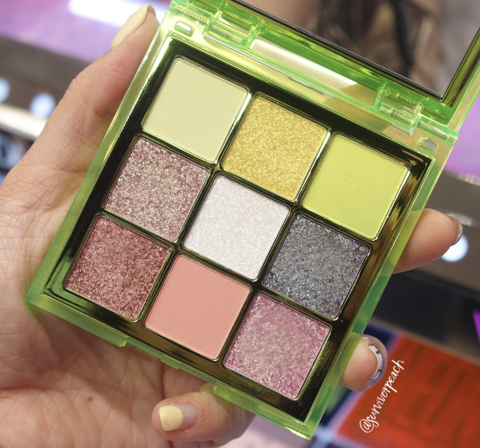 Huda Neon Green Eyeshadow Palette