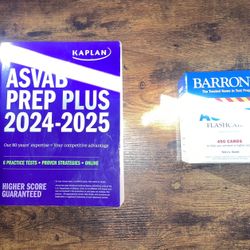 ASVAB Ultimate Study Bundle (2024-2025) - Kaplan Book + Barron’s Flashcards