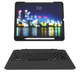 ZAGG Slimbook Go - Ultrathin Case, Hinged with Detachable Bluetooth Keyboard - Made for 2019 Apple iPad Pro 12.9" - Black