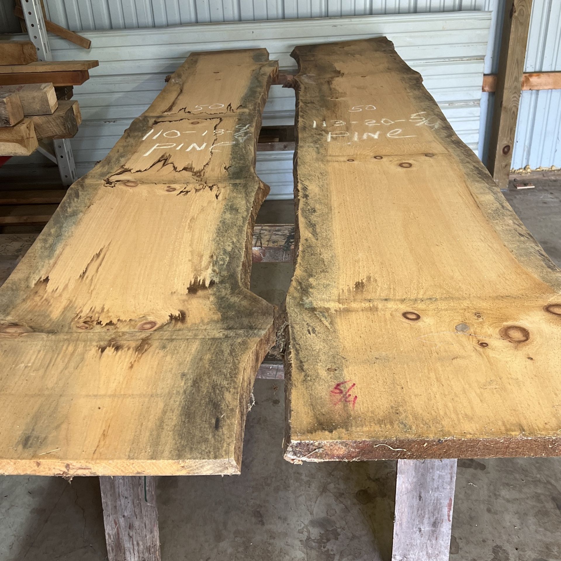 Rough Cut Pine. Live Edge