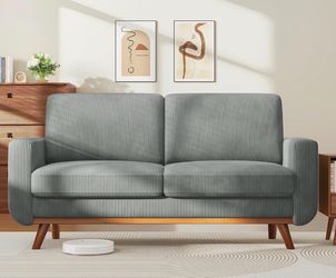 Sofa Dark Gray, Comfy Corduroy Couch