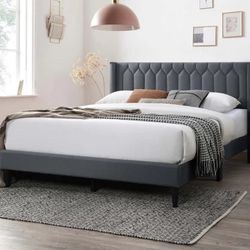 Queen Size Linen Beds With Orthopedic Mattress Included 