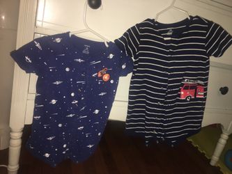 2 blue carter’s boys onesie 12 months