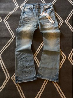 Purple Flared Jeans