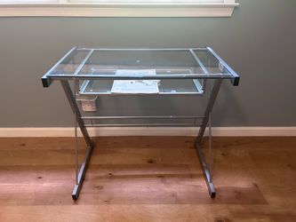 Glass Top Table with Metal Frame