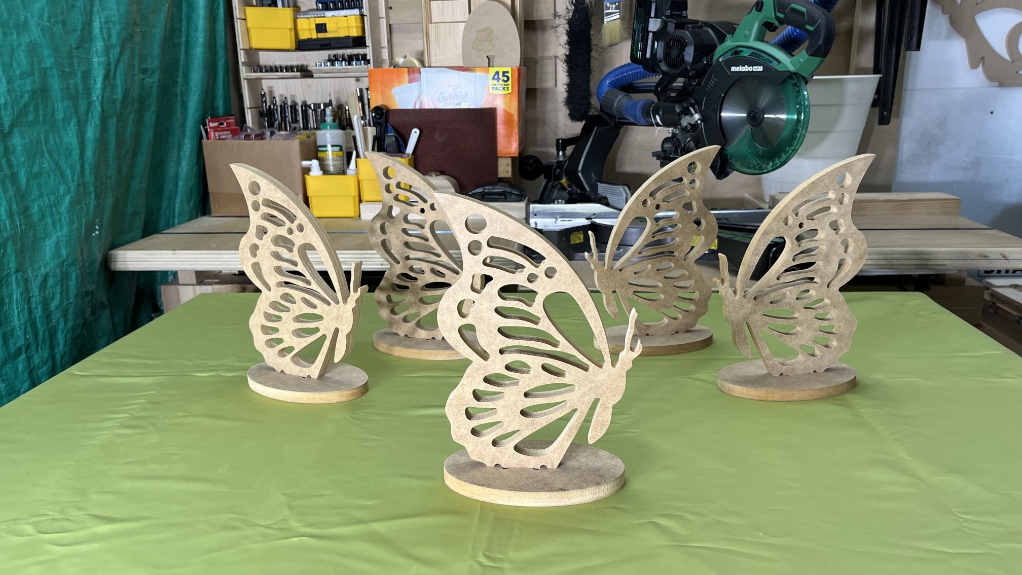 Wood Butterfly for Table Decoration, Party, Event