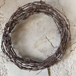 Rustic barbed wire wreath, Hand Made