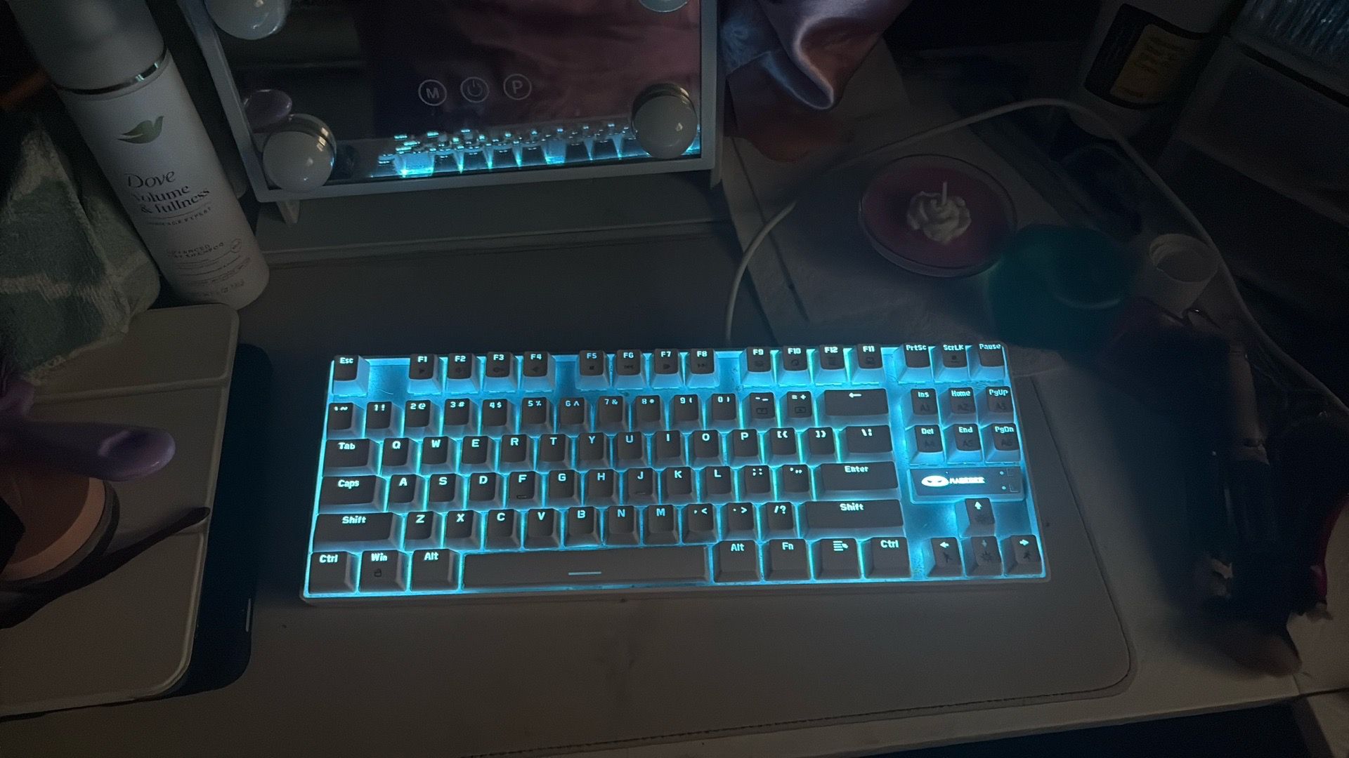 White LED Gaming clicky keyboard