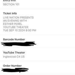 YouTube theater - Esther Perel tour