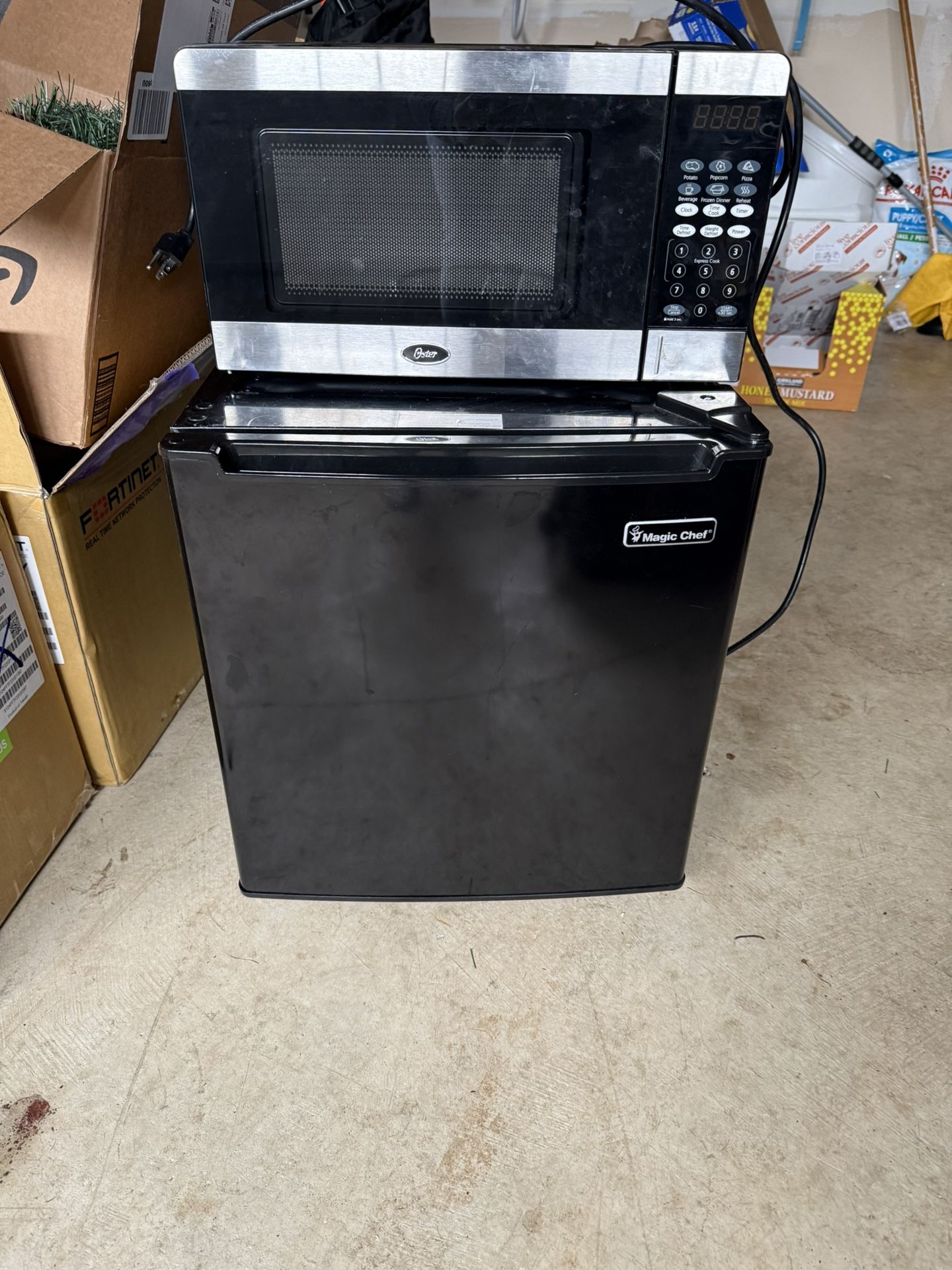 Mini Fridge & 1.9 Cu Ft Microwave