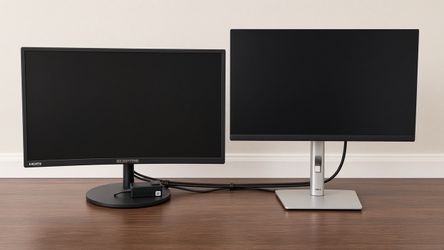 2 Monitors – 24" Sceptre Curved + 22" Dell