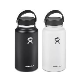 Hydro Flask Water Bottle - Insulated Stainless Steel - Wide Mouth Flex Lid 32 Oz 