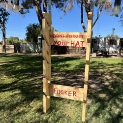 Wooden Door Hat Rack