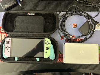 Switch OLED with grip and case