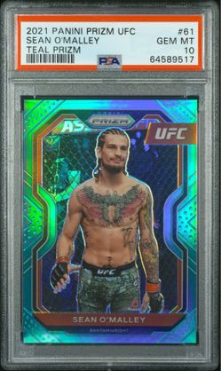 2021 Panini Prizm UFC Sean O'Malley #61 Teal Prizm /49 PSA 10
